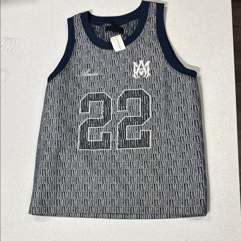 AMIRI JACQUARD BASKETBALL JERSEY